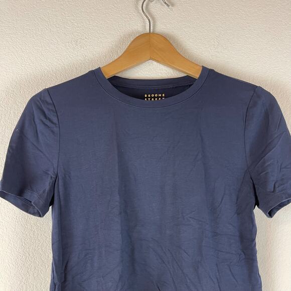 Kate Spade Peplum Top Womens Extra Small Blue Star Print Short Sleeve - Picture 2 of 10